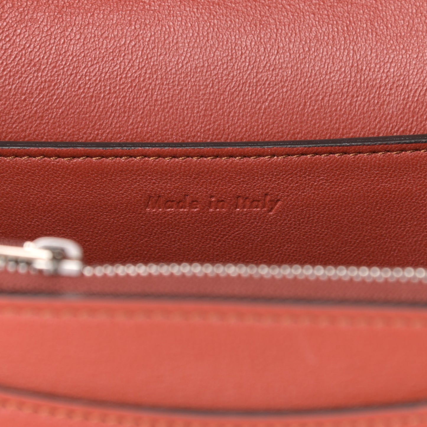 Suede Calfskin Medium Frame Shoulder Bag Brick