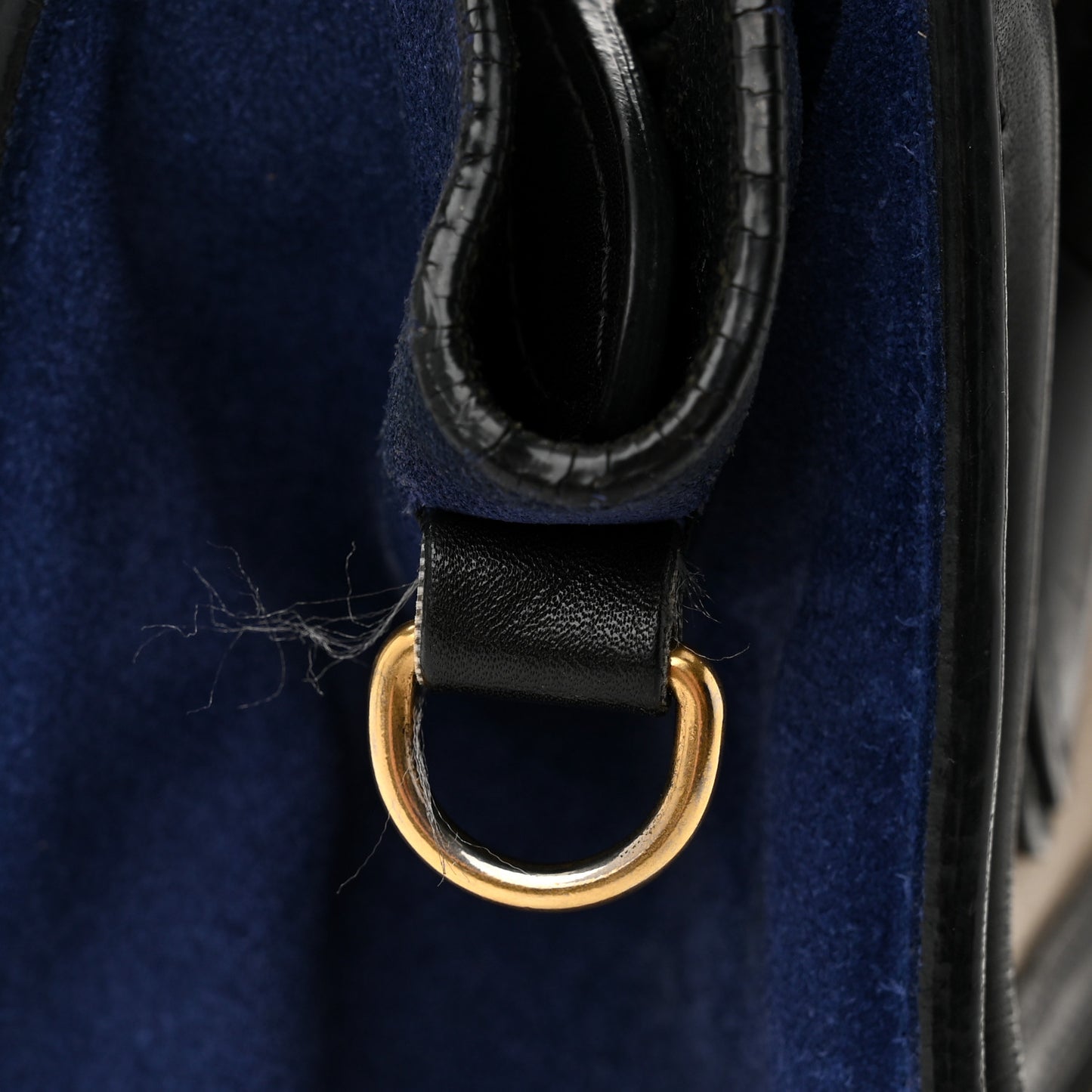 Elephant Calfskin Suede Tri-color Nano Luggage Sand