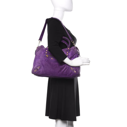 Balenciaga Baby Daim Suede Giant 12 Gold Hardware City Ultraviolet 2 of 15