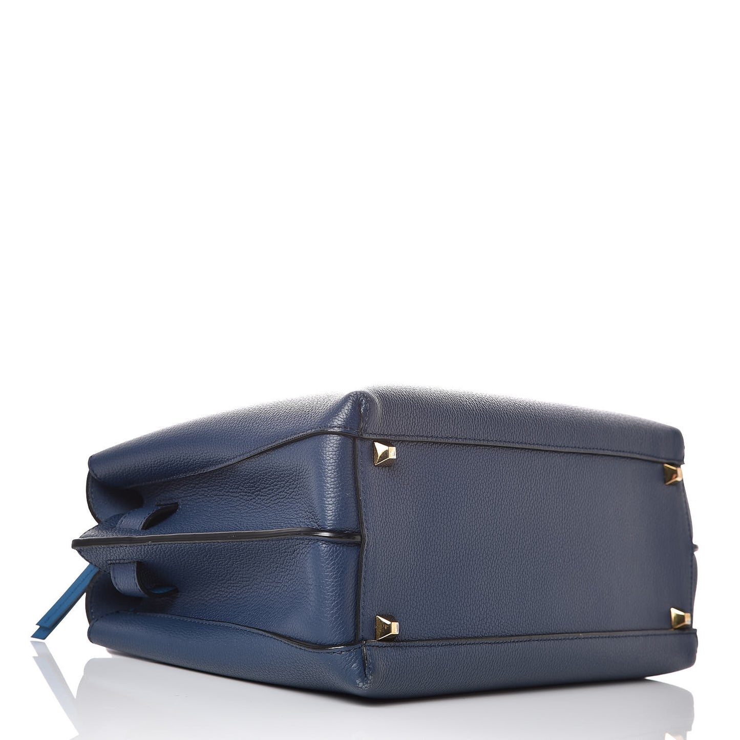 Grained Calfskin Medium Milla Tote Navy