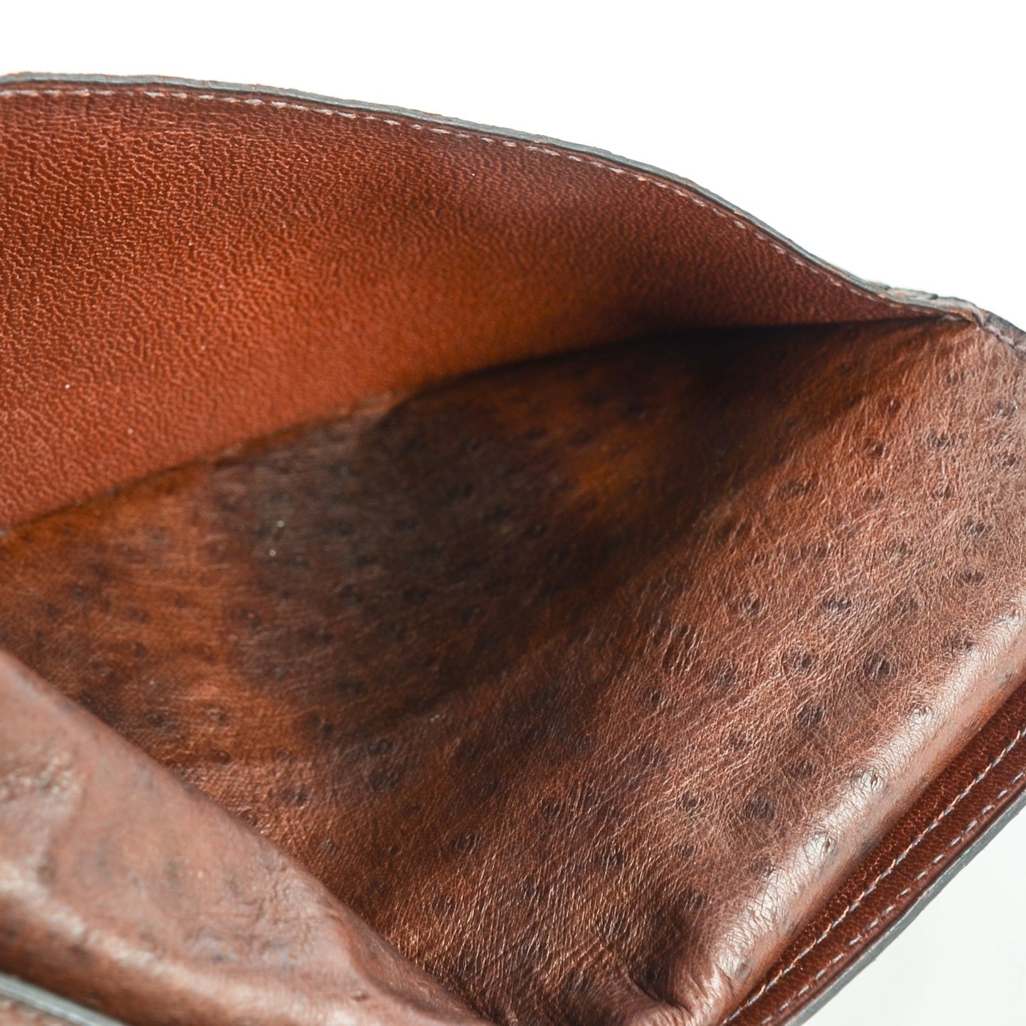 Ostrich Bearn Wallet Chocolate