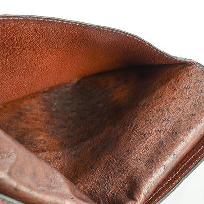 Hermes Ostrich Bearn Wallet Chocolate 4 of 12