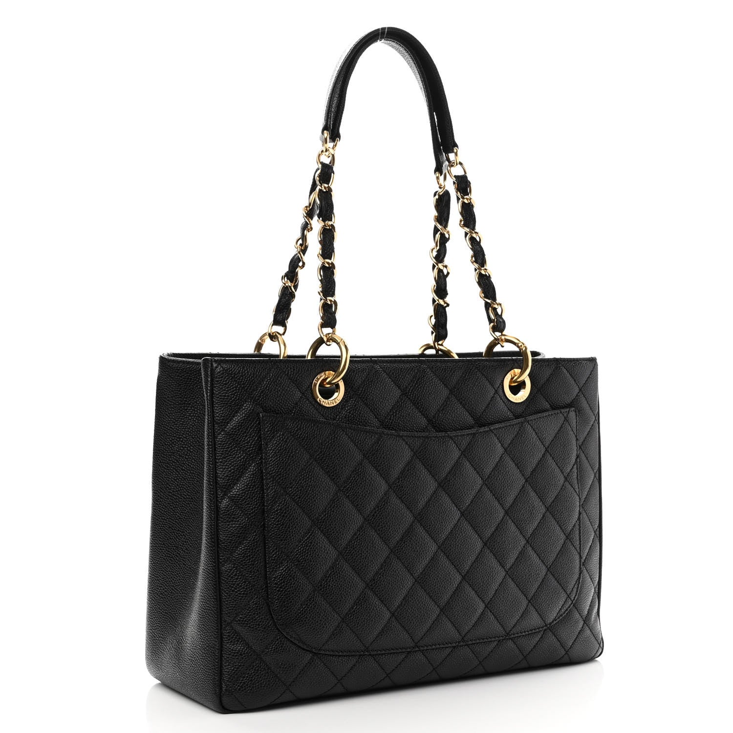 Chanel Caviar Quilted Grand Shopping Tote GST Black 3 of 10