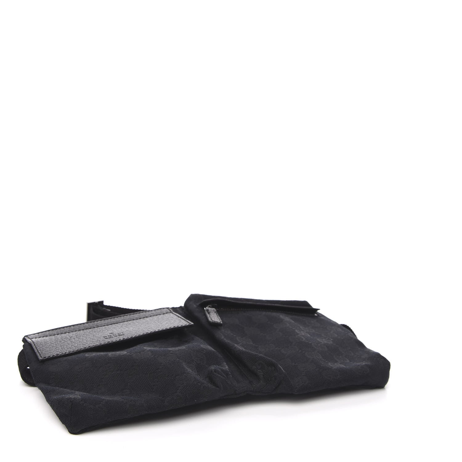 Gucci GG Monogram Double Pocket Belt Bag Black 5 of 10