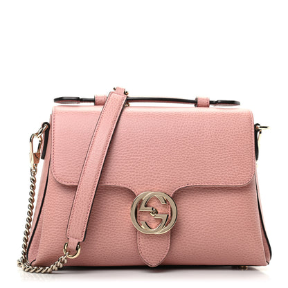 Gucci Dollar Calfskin Interlocking G Top Handle Shoulder Bag Soft Pink 1 of 9