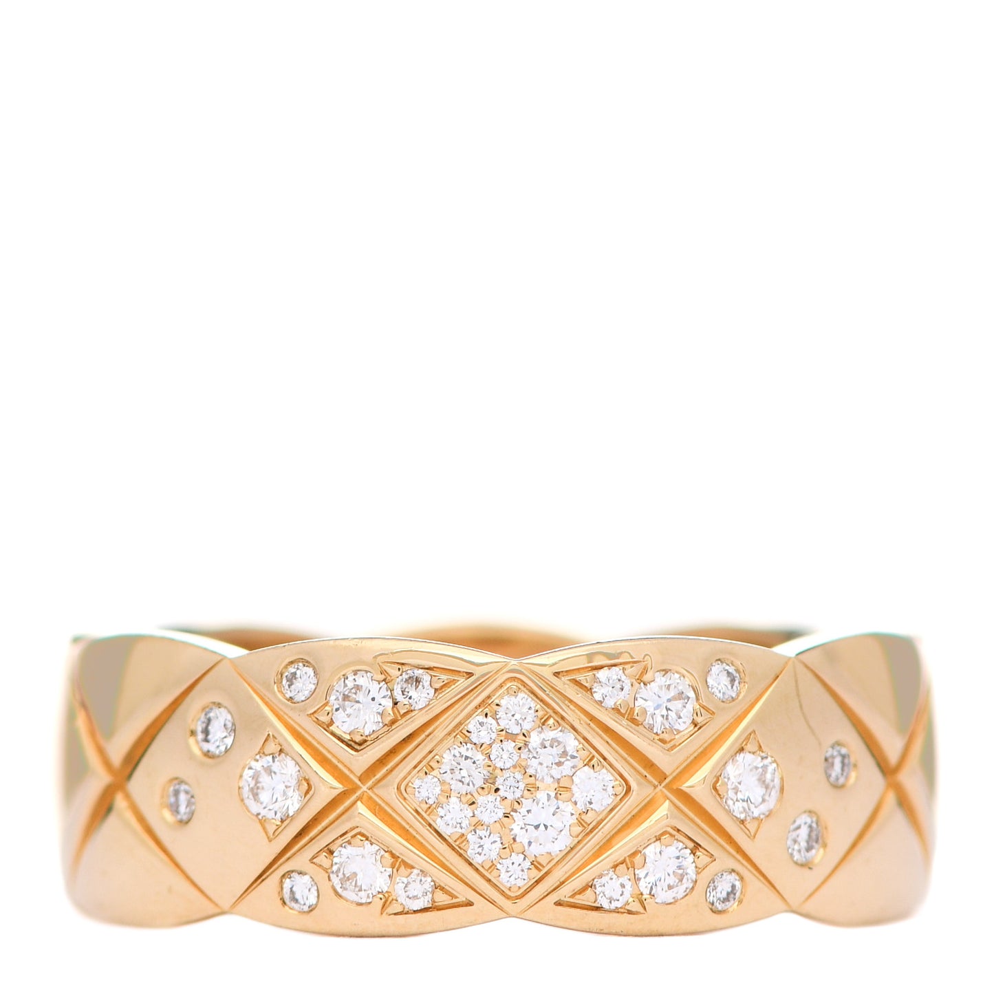 18K Yellow Gold Diamond Small Coco Crush Ring 51 5.75