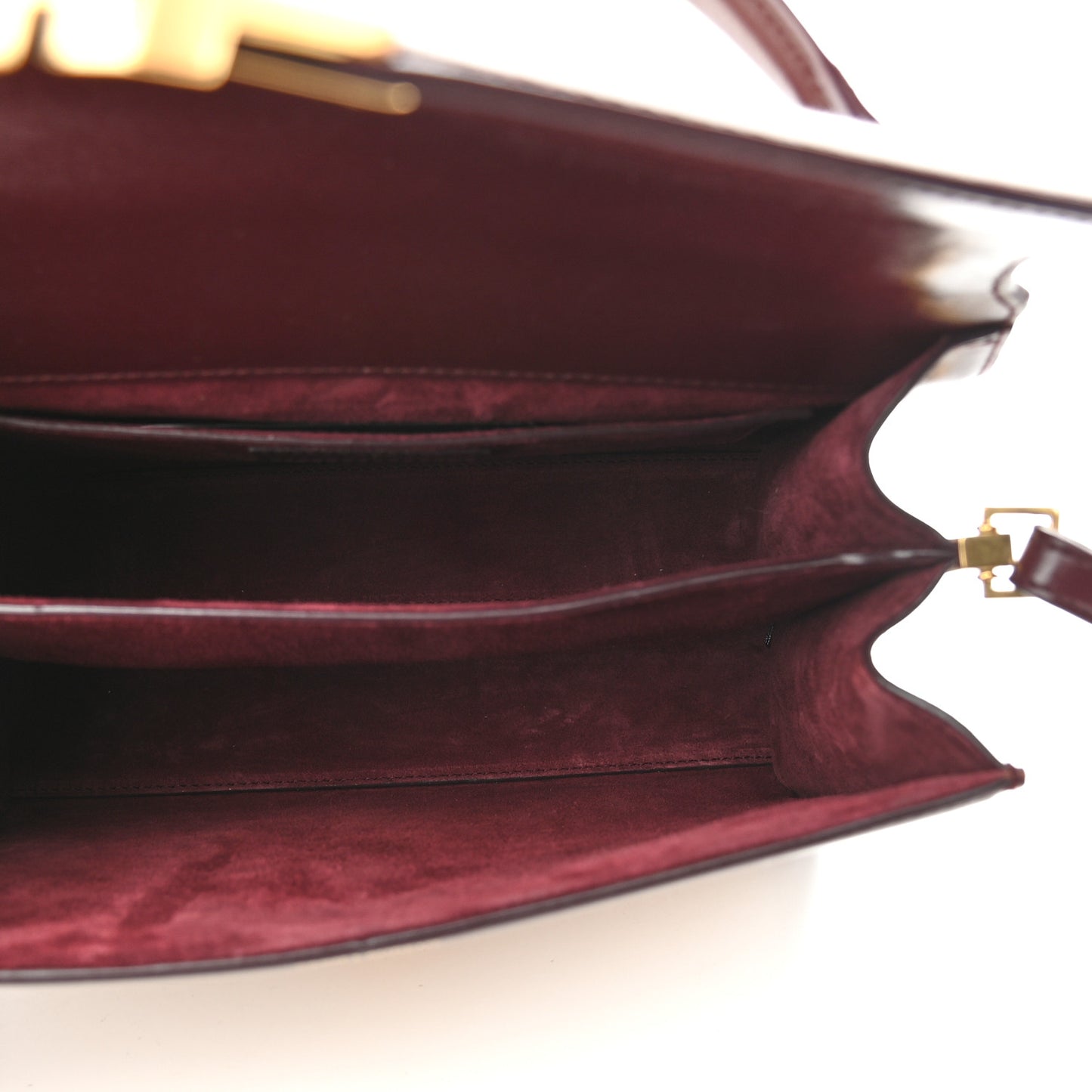 Canvas Calfskin Medium Classic Monogram Cassandra Top Handle Natural Dark Legion Red