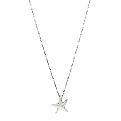 Tiffany Sterling Silver 15mm Elsa Peretti Starfish Pendant Necklace 1 of 4