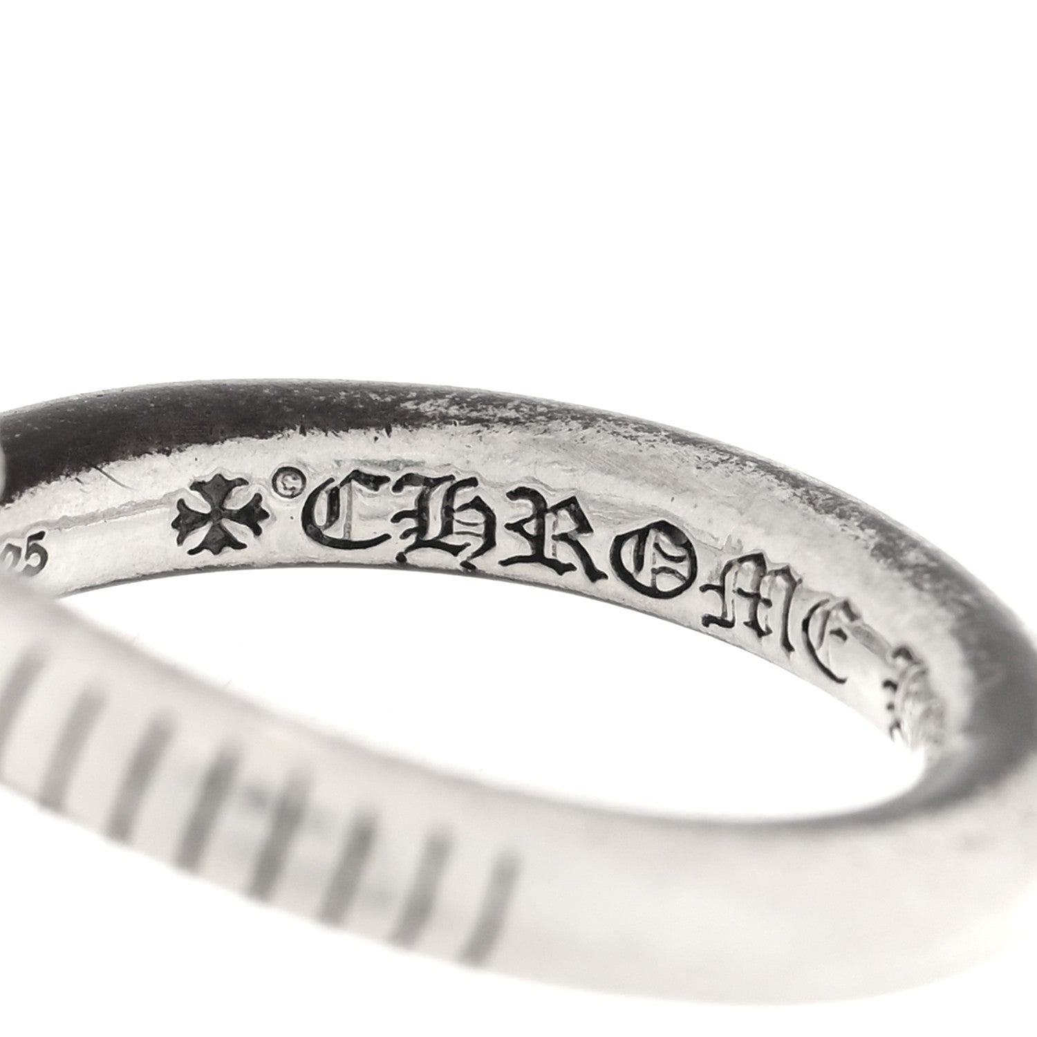 Chrome Hearts Sterling Silver Cross Ball Nail Ring 54 6.75 4 of 6