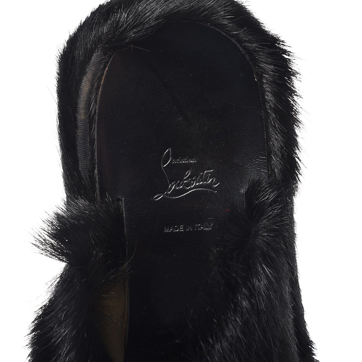 Fur Mens Cromac Flat Slide Sandals 41 Black