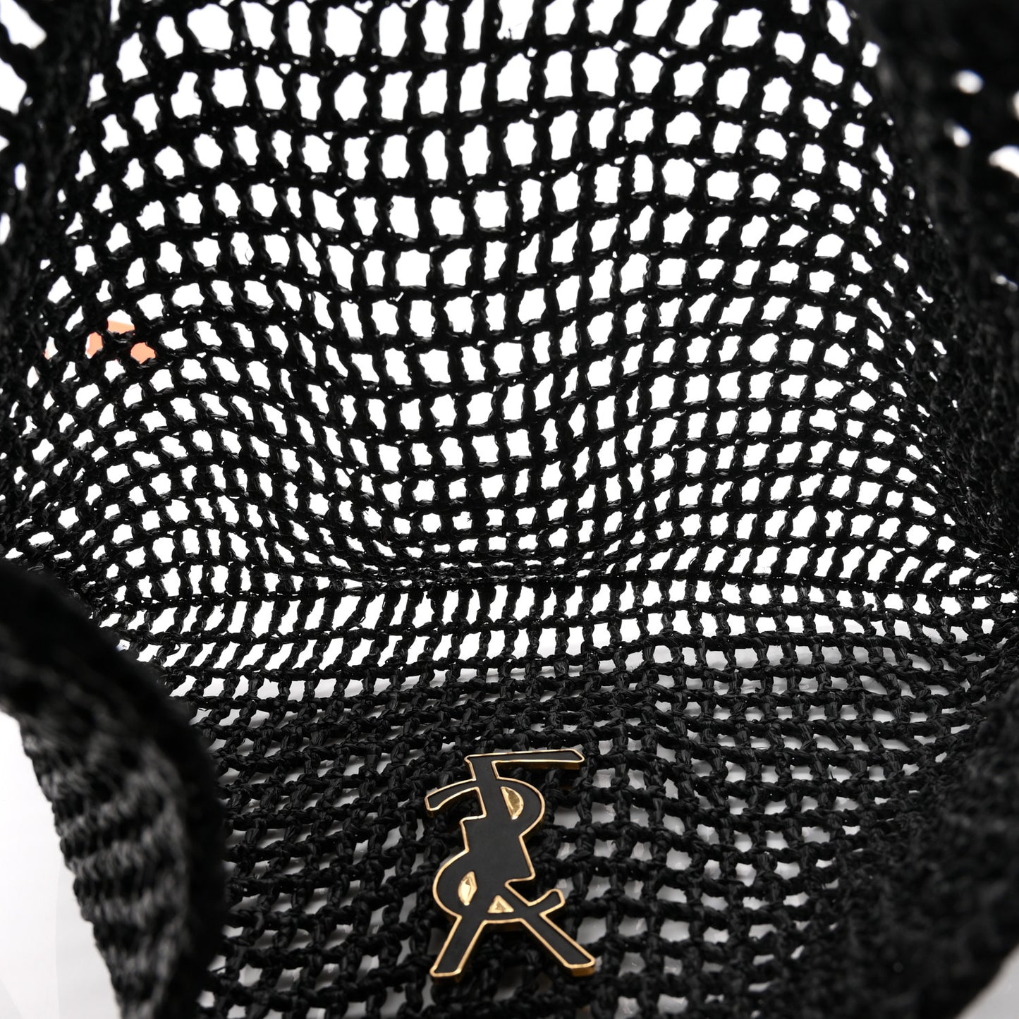 Raffia Calfskin Oxalis Shoulder Bag Black