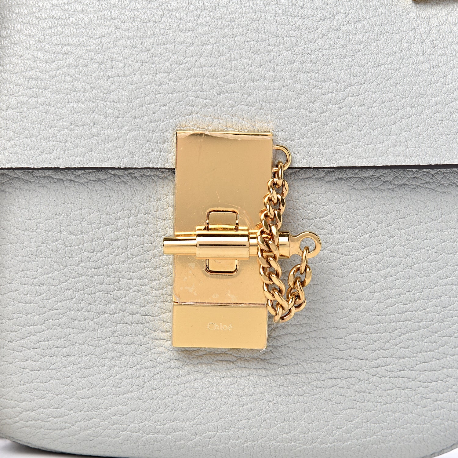 Chloe Grained Lambskin Drew Shoulder Bag Airy Grey 15 of 15