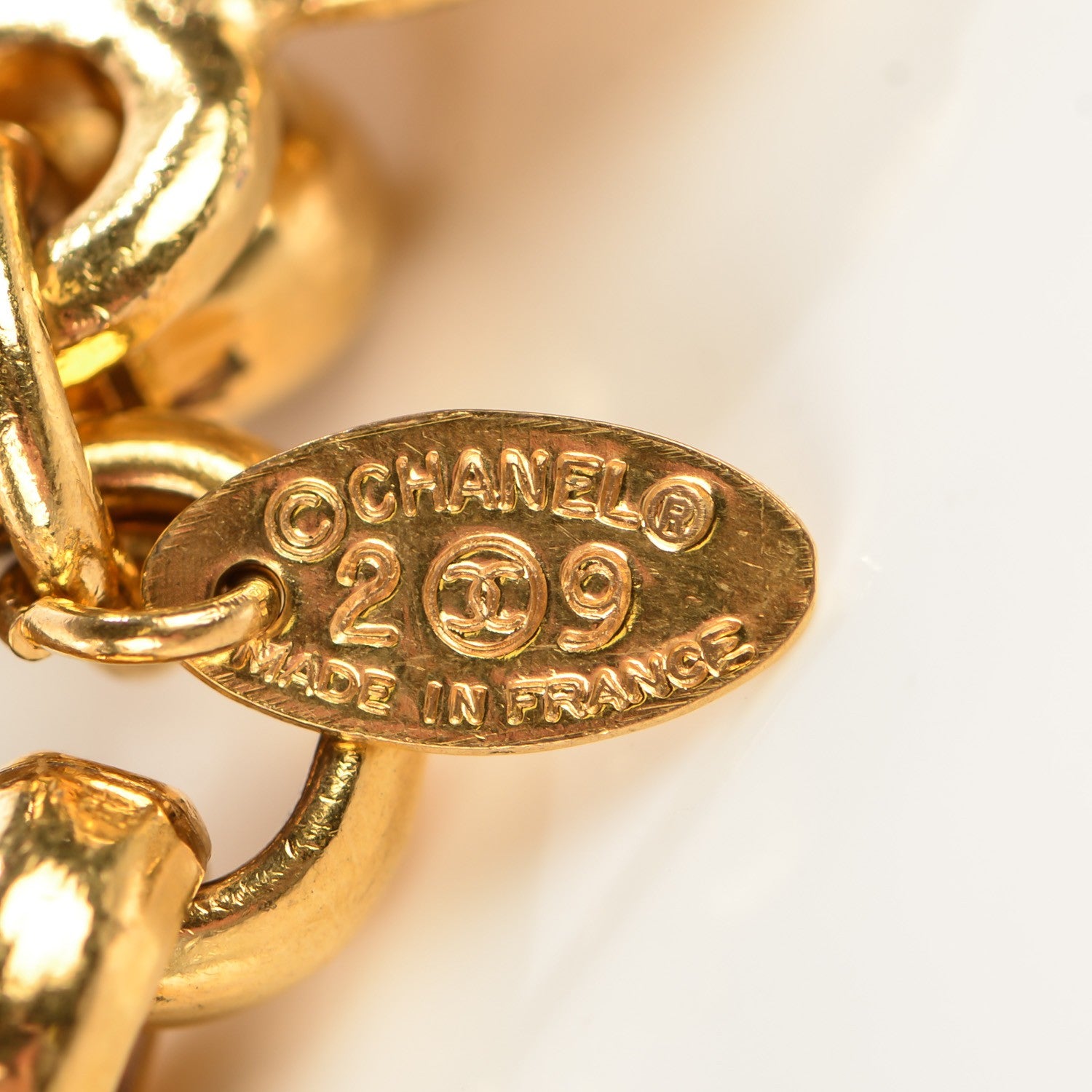 Chanel CC Pendant Necklace Gold 5 of 6
