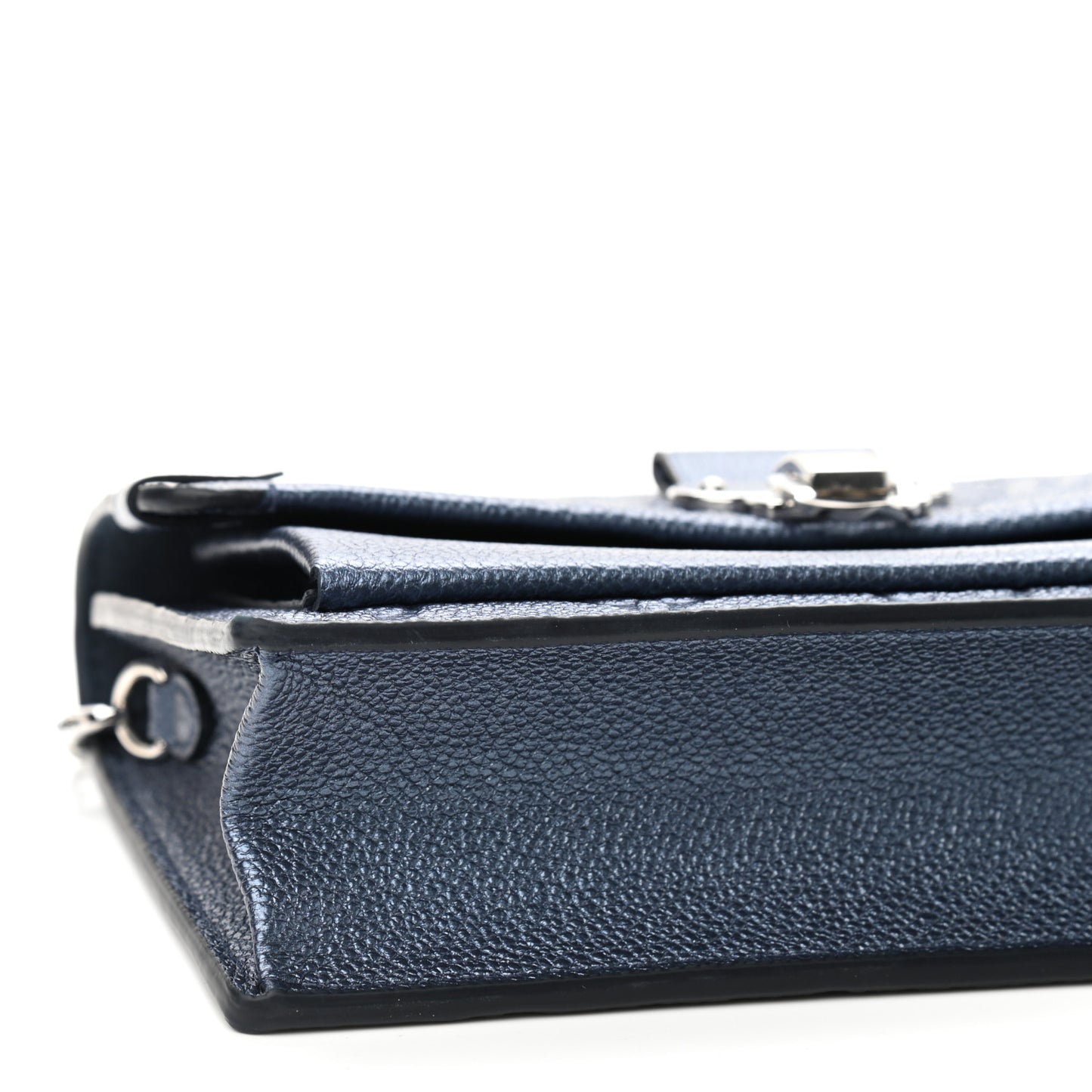 Metalli Empreinte Monogram Vavin Chain Wallet Navy Nacre