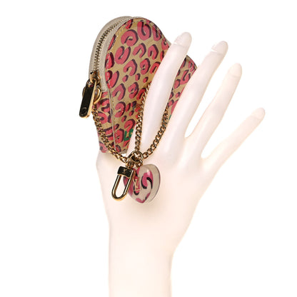 Louis Vuitton Vernis Leopard Coeur Heart Coin Purse Blanc Corail 2 of 11