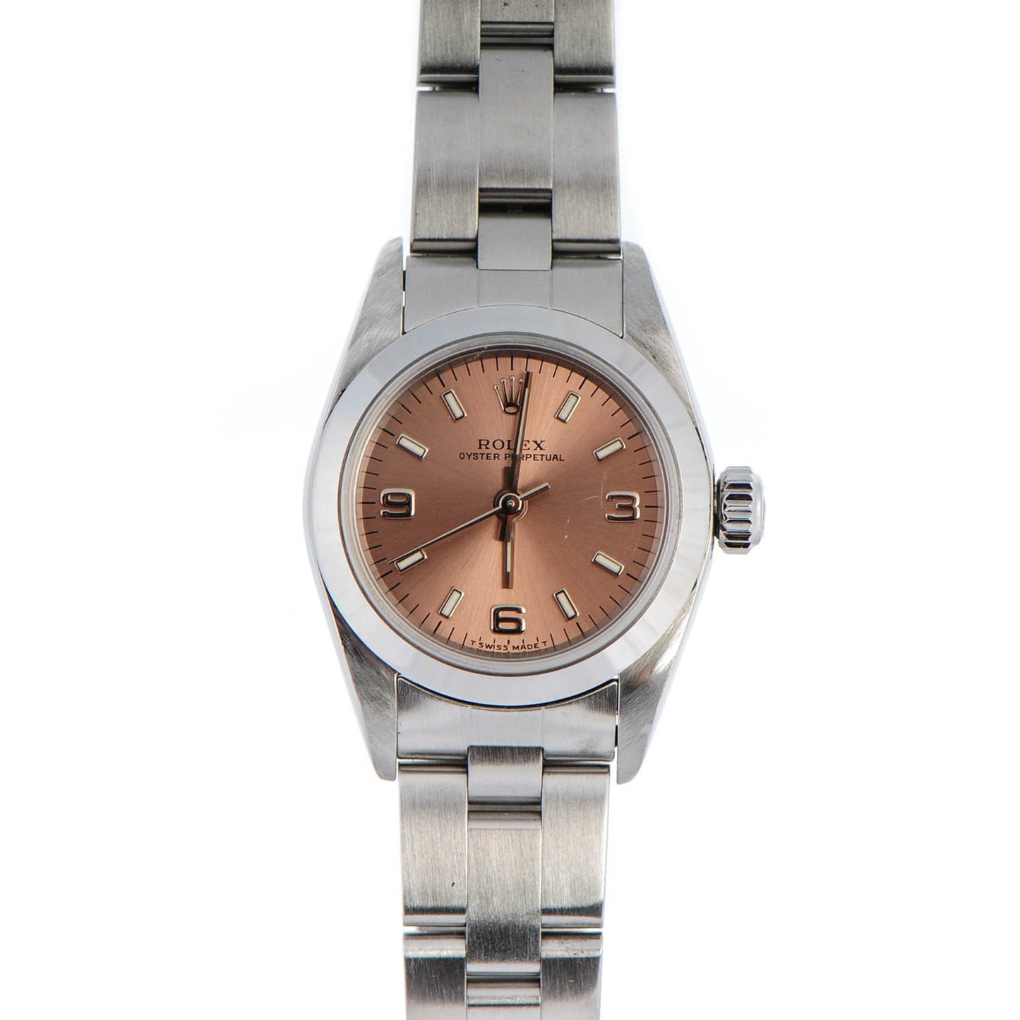 Stainless Steel 24mm Oyster Perpetual Watch Pink 67180
