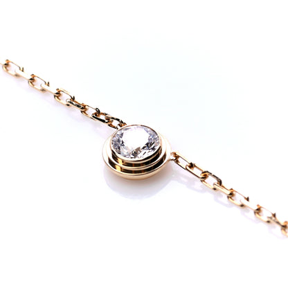 Cartier 18K Yellow Gold Diamond LM D'Amour Pendant Necklace 4 of 5