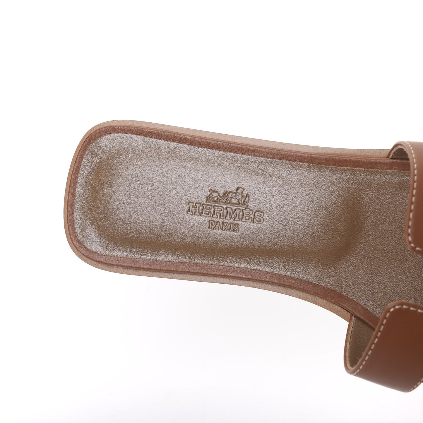 Box Calfskin Oran Sandals 37 Gold