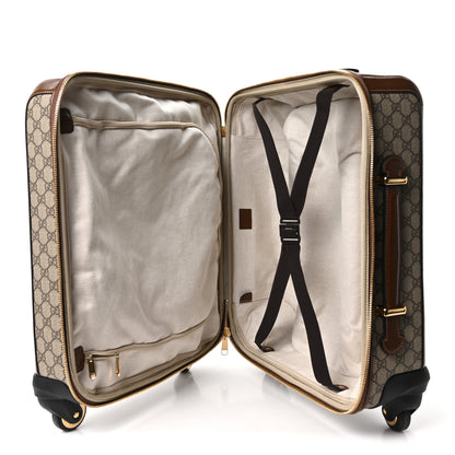 Gucci GG Supreme Monogram Azalea Calfskin Retro Interlocking G Small Savoy Cabin Trolley Beige Ebony Brown Sugar 4 of 9