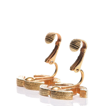 Chanel Crystal CC Clip On Earrings Gold 4 of 7
