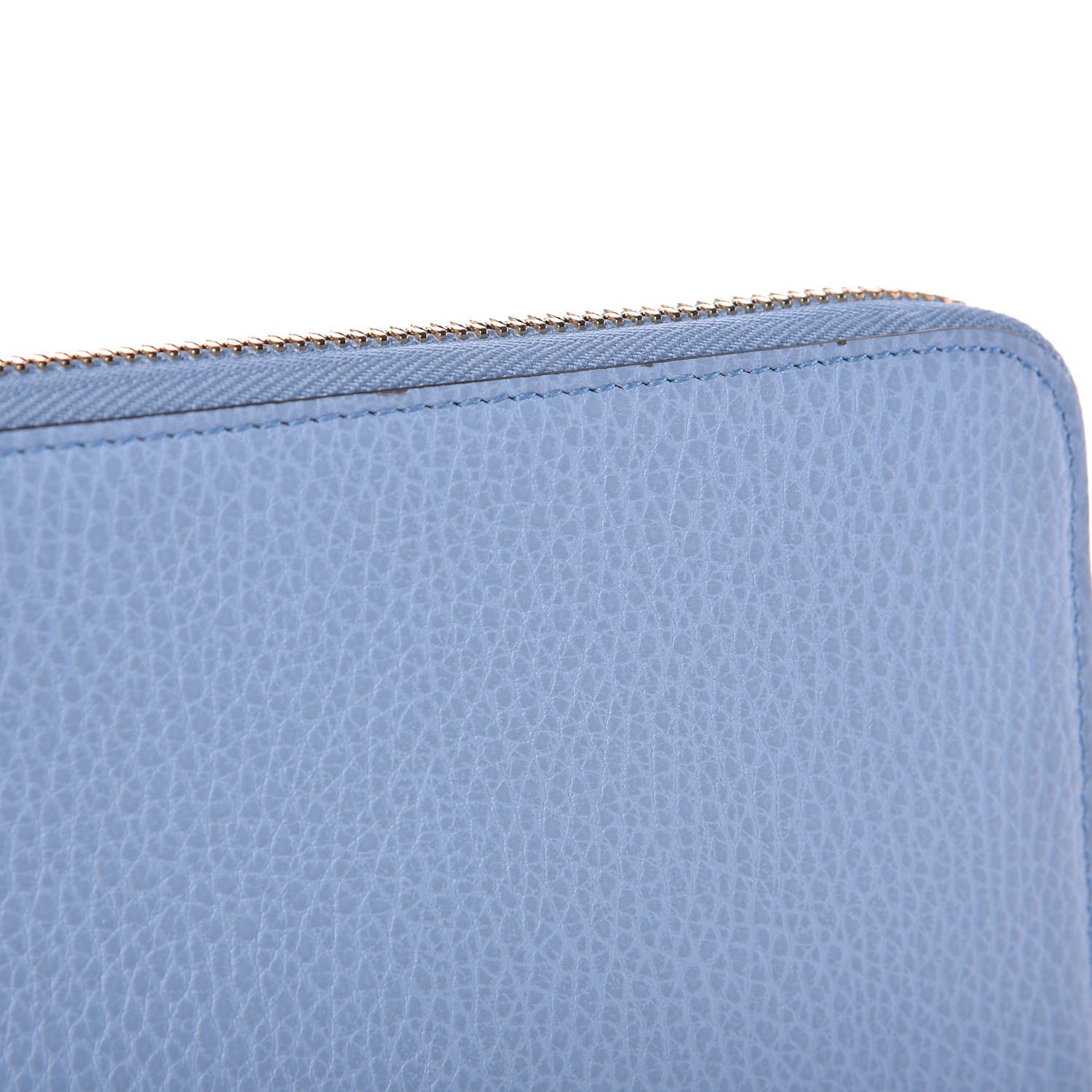 Gucci Dollar Calfskin GG Zip Around Wallet Mineral Blue 8 of 9