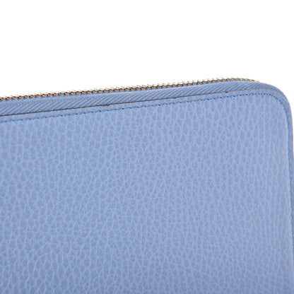 Gucci Dollar Calfskin GG Zip Around Wallet Mineral Blue 8 of 9