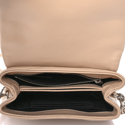 Saint Laurent Calfskin Y Quilted Monogram Toy Loulou Crossbody Bag Latte 5 of 11