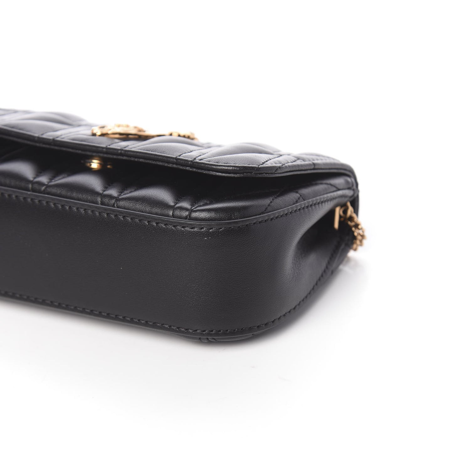 Nappa Quilted Virtus Evening Bag Black