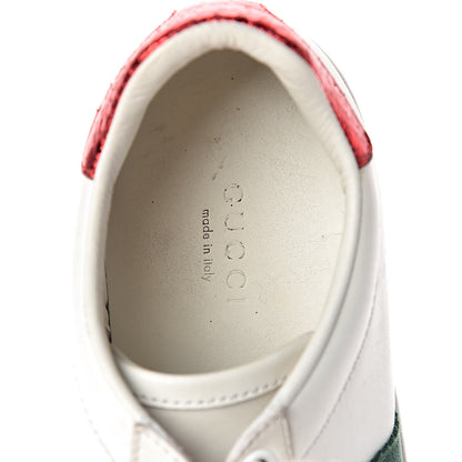 Gucci Calfskin Ayers Bee Embroidered Womens Ace Sneakers 36 White Green 10 of 21
