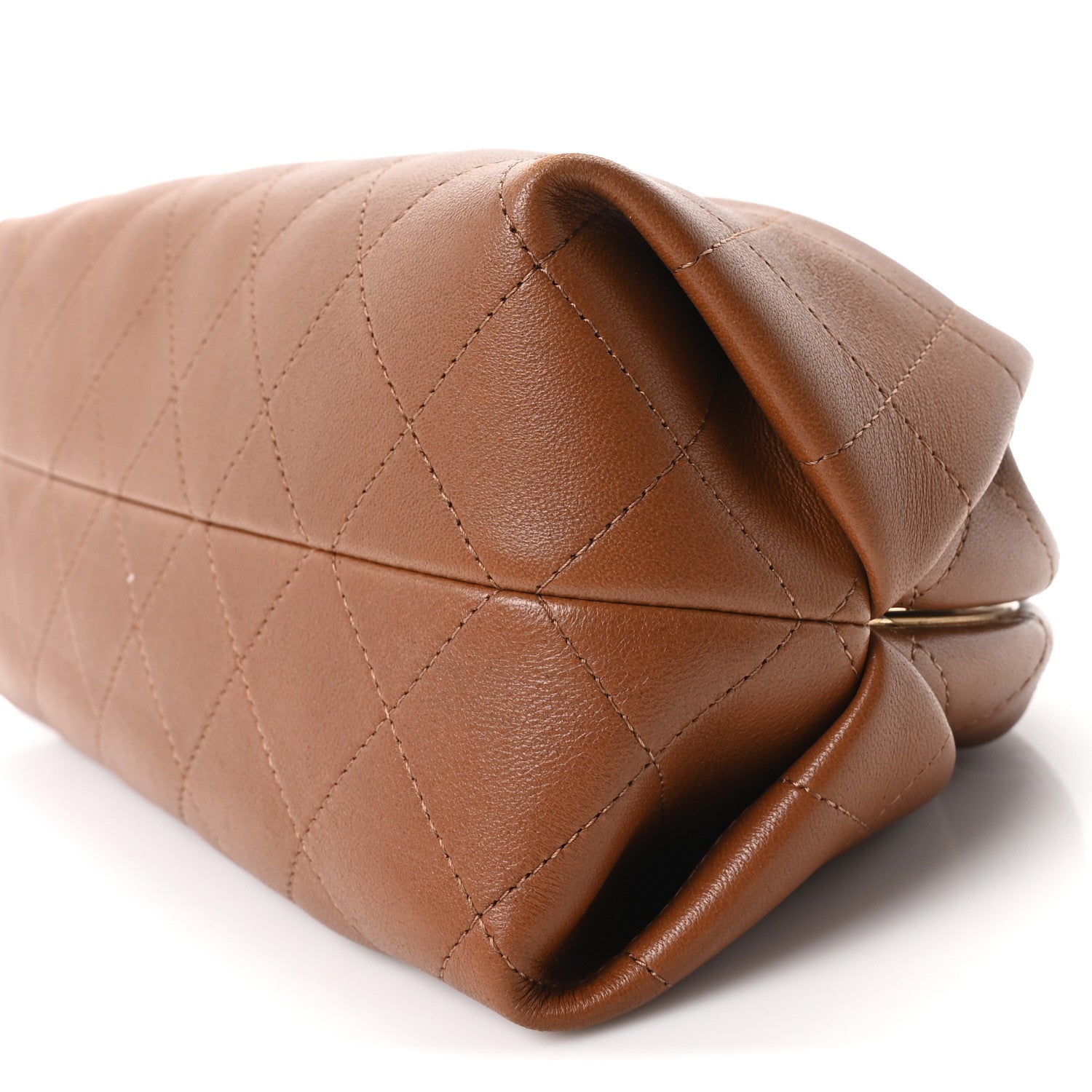 Chanel Lambskin Quilted Clutch With Chain Brown 10 of 10