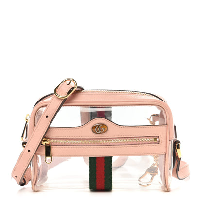 Gucci Vinyl Web Mini Ophidia Transparent Shoulder Bag Perfect Pink 1 of 10