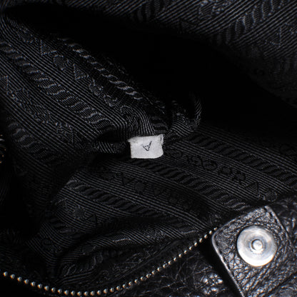 Prada Vitello Daino Shoulder Bag Black 8 of 9