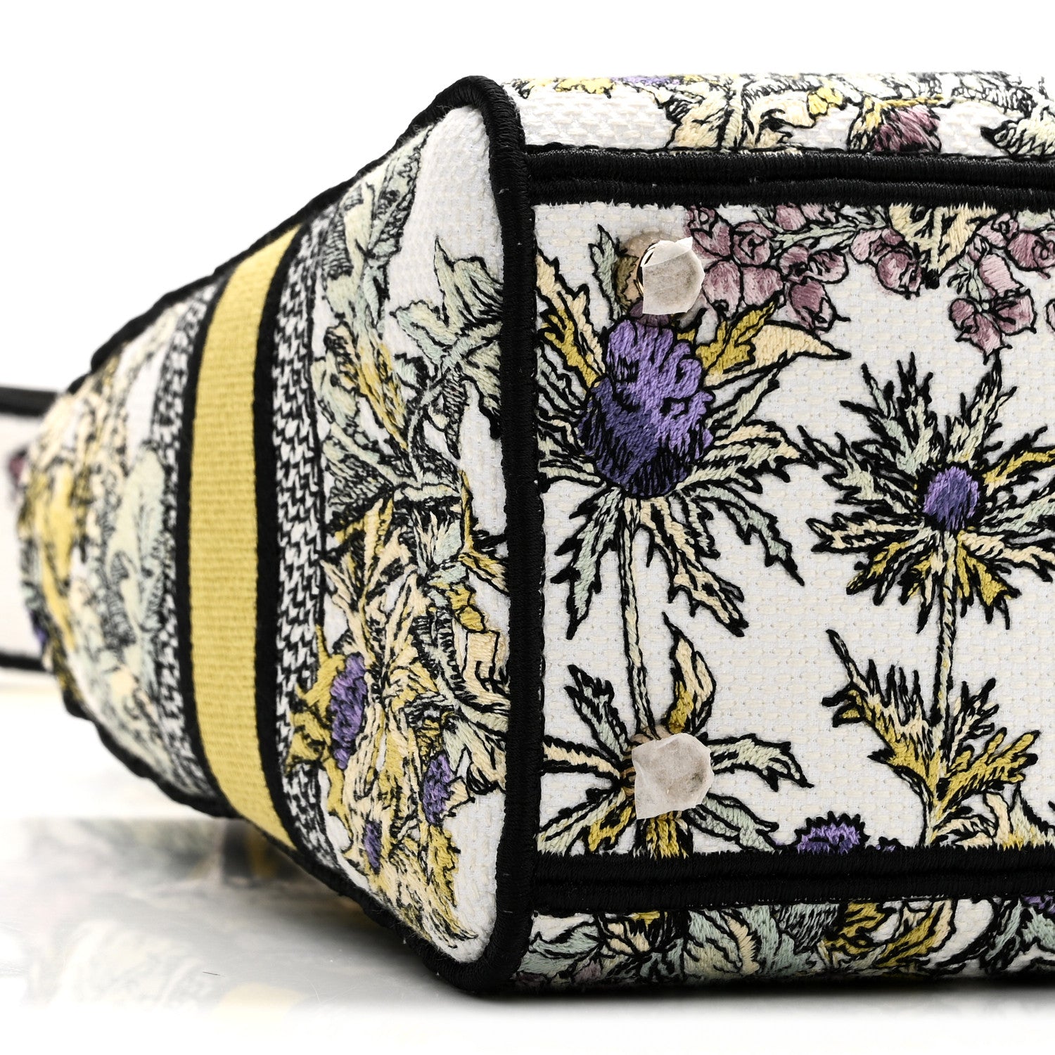 Christian Dior Canvas Embroidered Chardons Toile De Jouy Medium Lady D-Lite Latte Multicolor 8 of 9