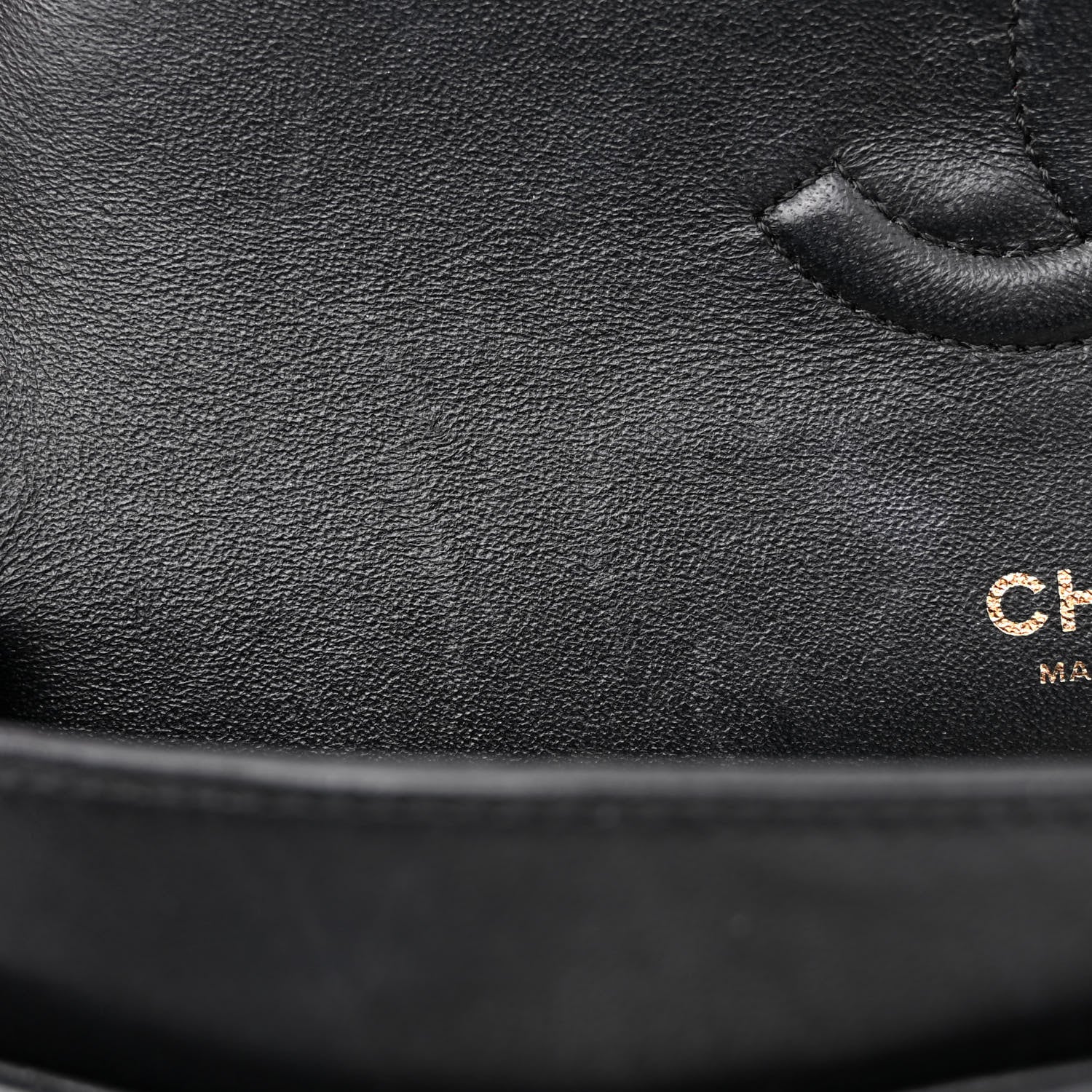 Chanel Lambskin Chevron Quilted Medium Double Flap Black 11 of 12
