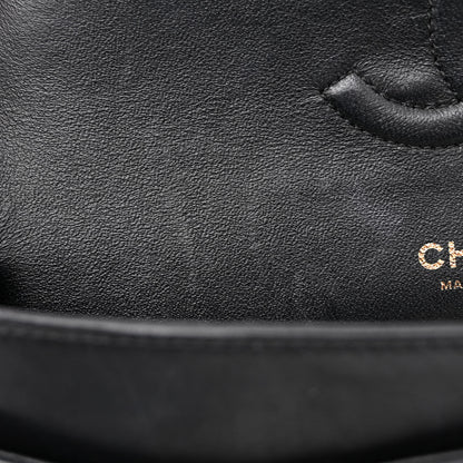 Chanel Lambskin Chevron Quilted Medium Double Flap Black 11 of 12