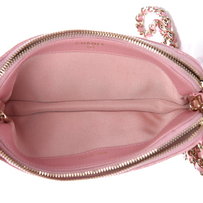 Chanel Iridescent Caviar Quilted Clutch With Chain Rose 6 of 13