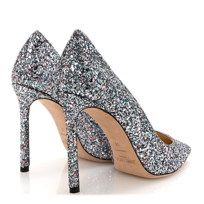 Jimmy Choo Coarse Glitter Romy 100 Pumps 38 Bubblegum 5 of 9