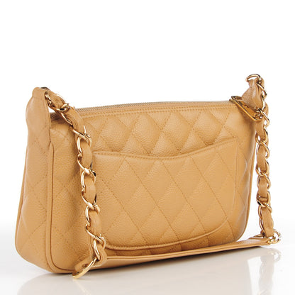 Chanel Caviar Quilted Shoulder Bag Beige 3 of 7