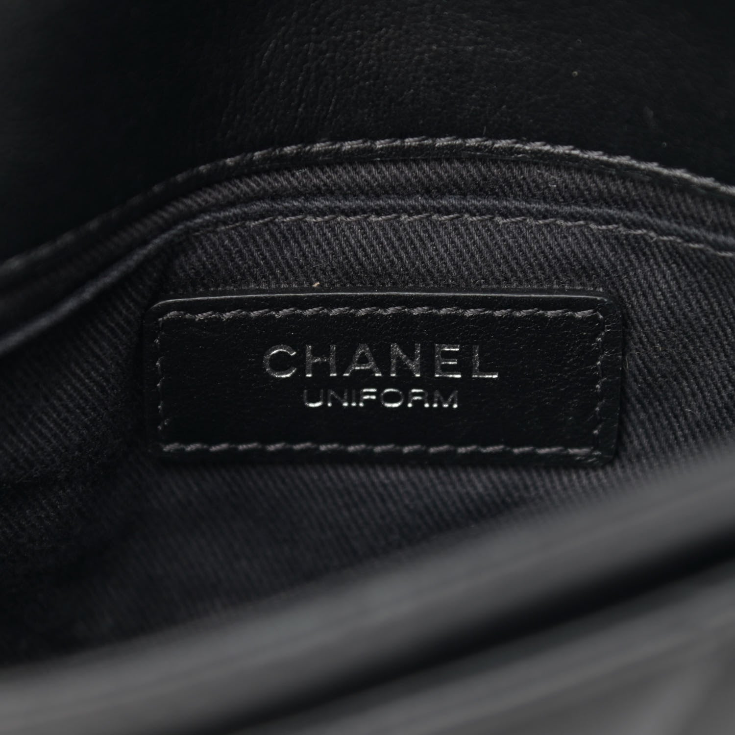 Chanel Calfskin Quilted CC Uniform Flap Belt Bag Black 5 of 10