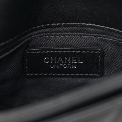 Chanel Calfskin Quilted CC Uniform Flap Belt Bag Black 5 of 10