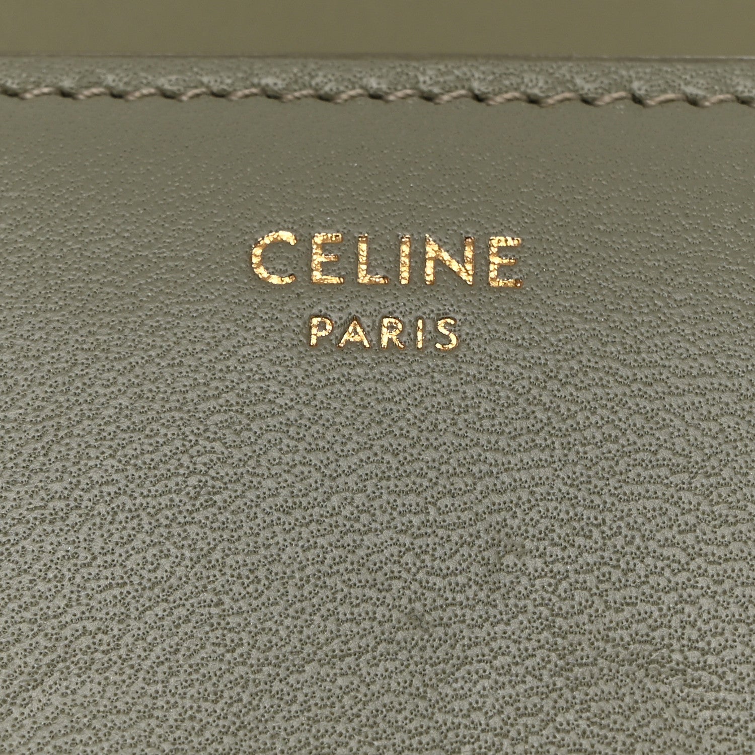 Celine Shiny Calfskin Triomphe Compact Wallet Green Clay 6 of 9