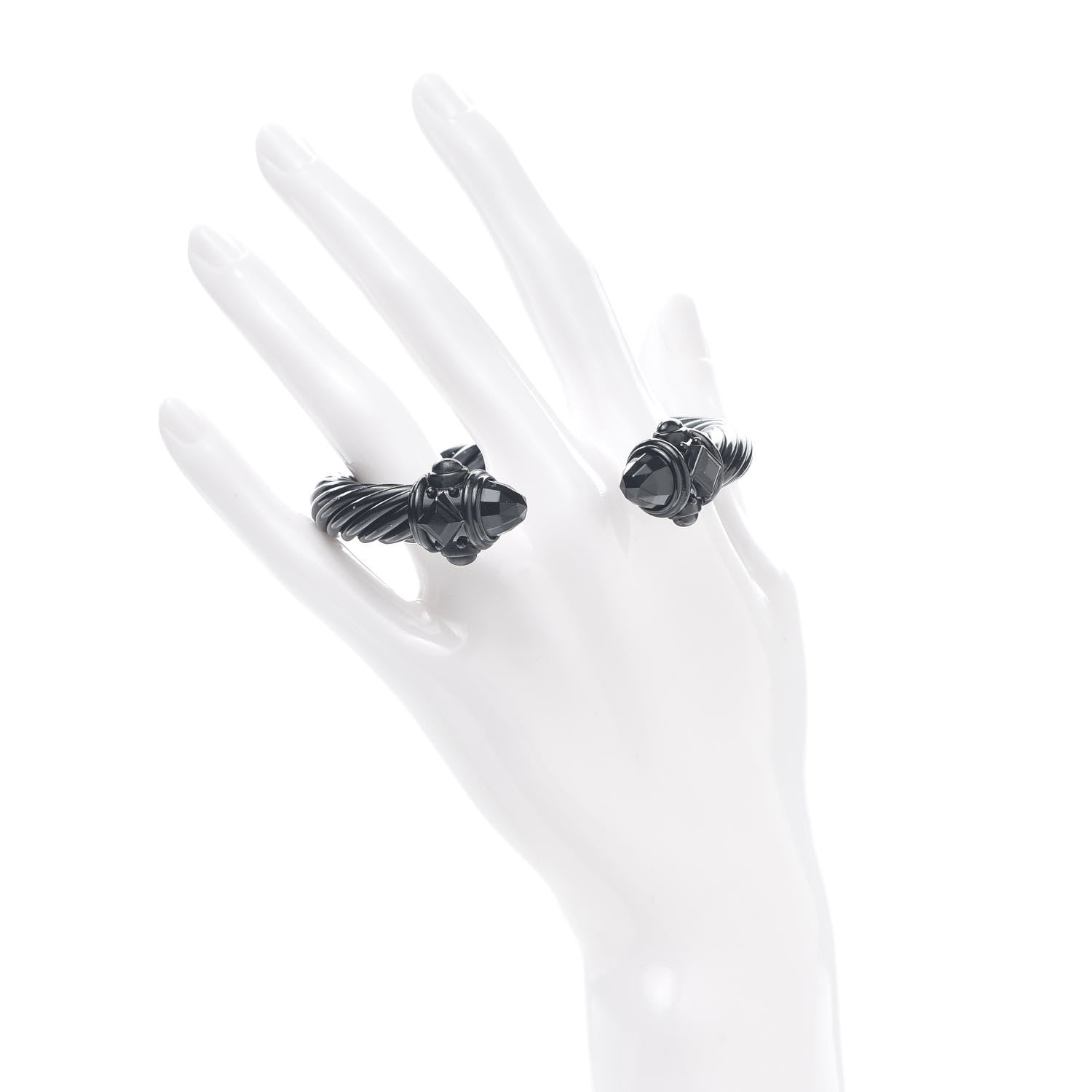 David Yurman Aluminum 10mm Renaissance Cable Bracelet Black 2 of 7