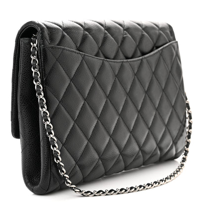 Chanel Caviar Quilted Clutch With Chain Flap Black 2 of 10