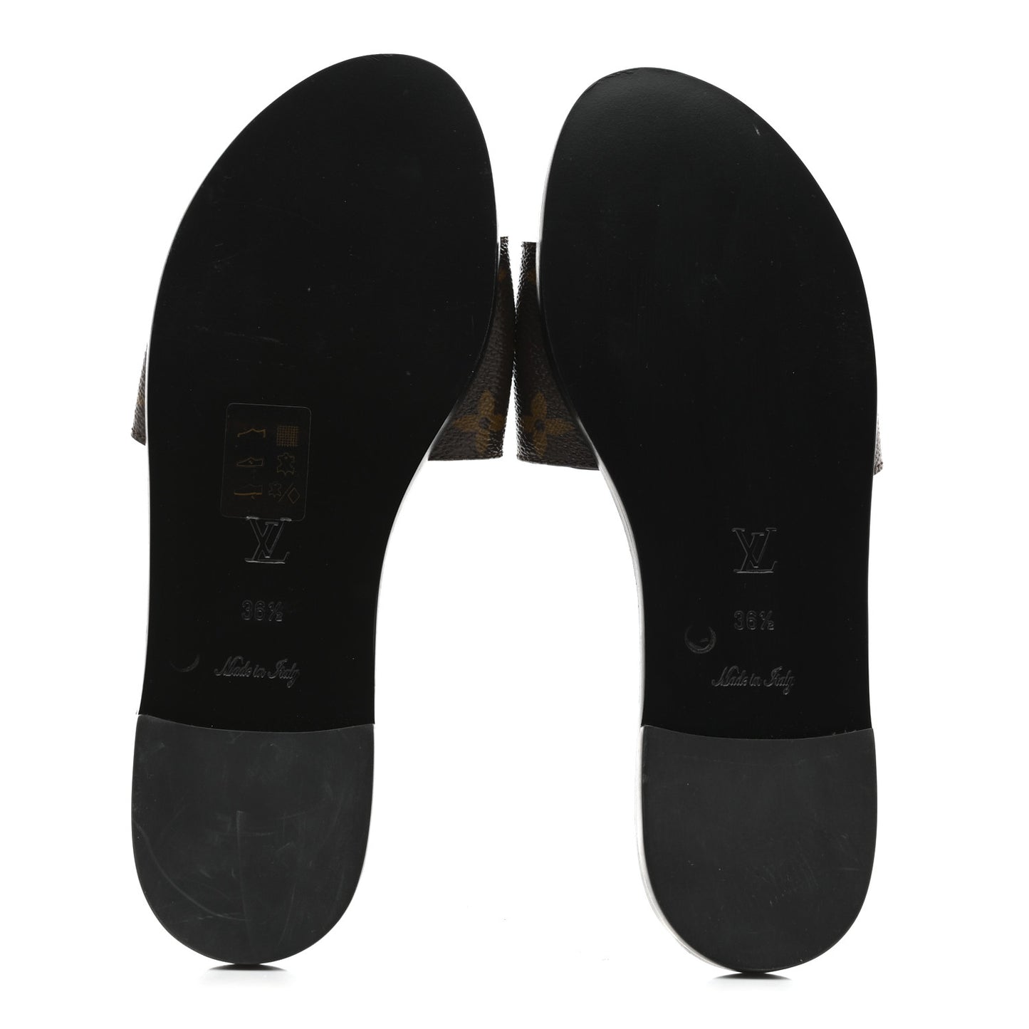 Patent Monogram Lock It Flat Mules 36.5