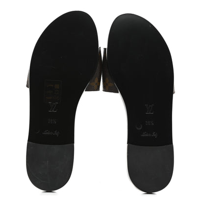 Louis Vuitton Patent Monogram Lock It Flat Mules 36.5 6 of 10