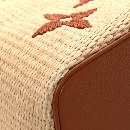 Louis Vuitton Raffia Calfskin Monogram Neonoe MM Tan 9 of 10