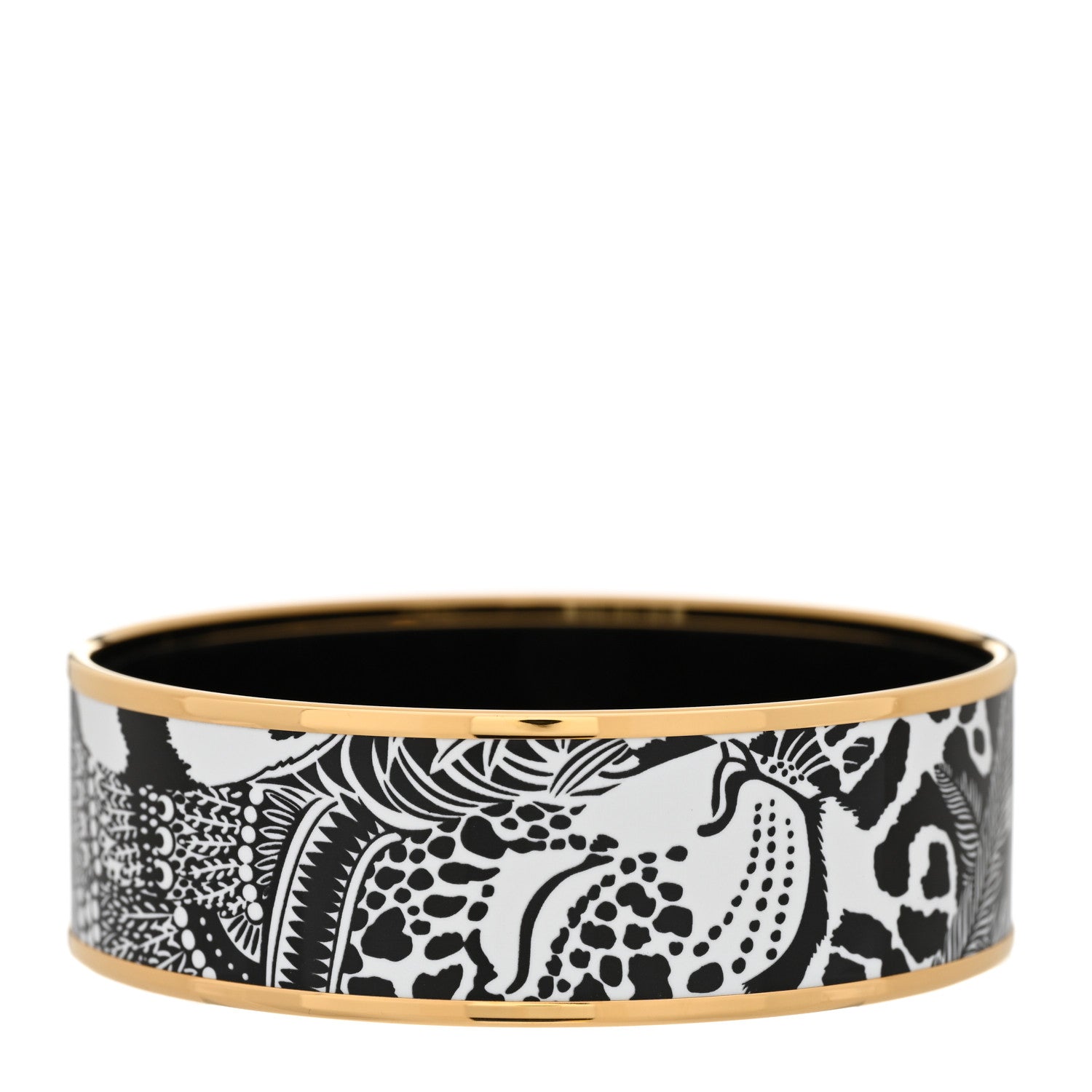 Hermes Enamel Printed Jaqar Quetzal Wide Bracelet 70 1 of 6