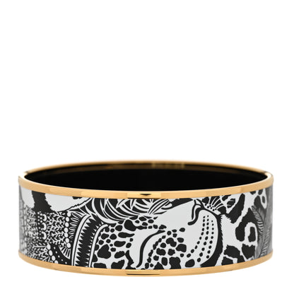 Hermes Enamel Printed Jaqar Quetzal Wide Bracelet 70 1 of 6
