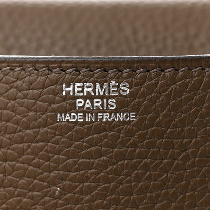Hermes Taurillon Clemence Verso Steve Caporal Messenger Cacao Bleu Izmir 6 of 17