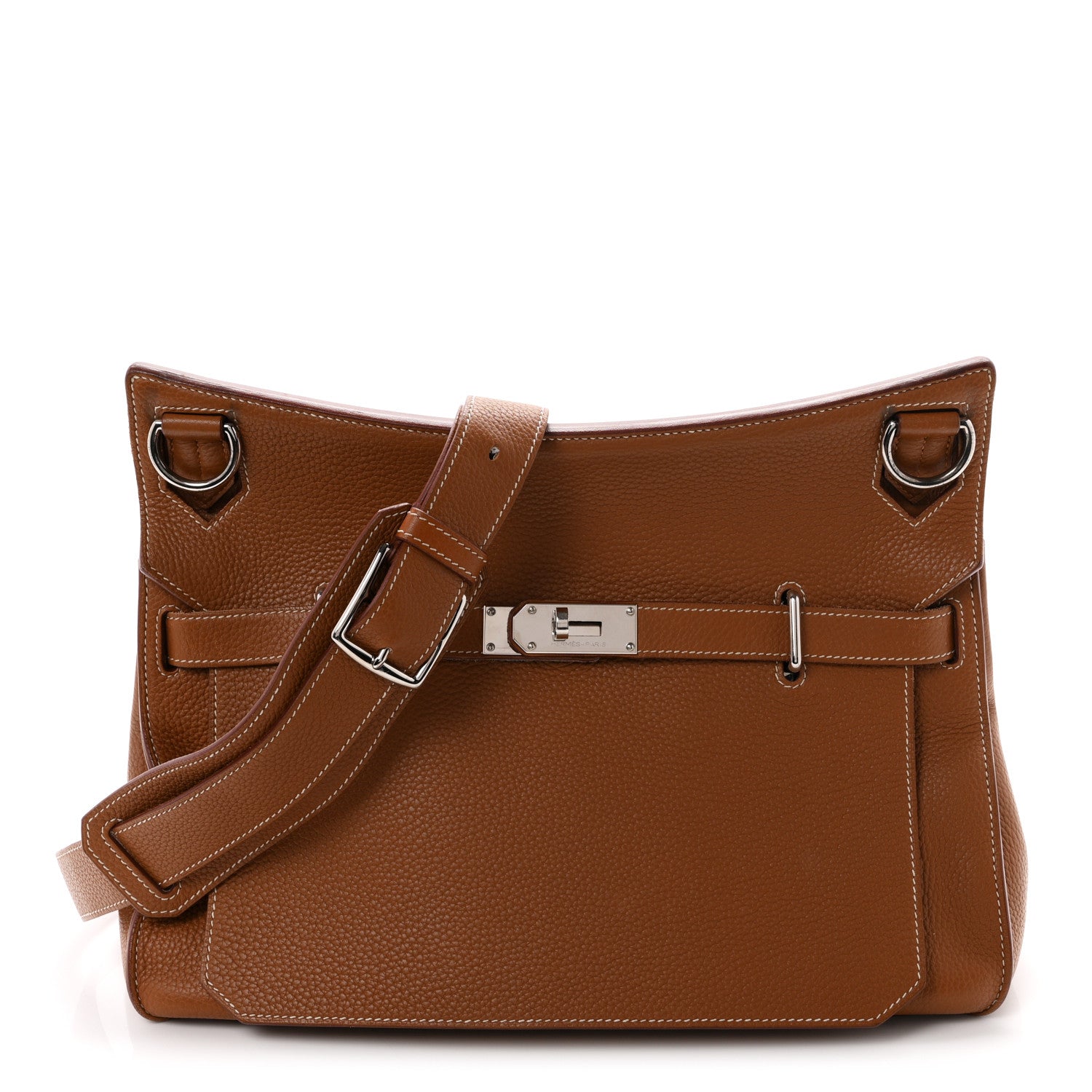 Hermes Taurillon Clemence Jypsiere 37 Gold 1 of 10
